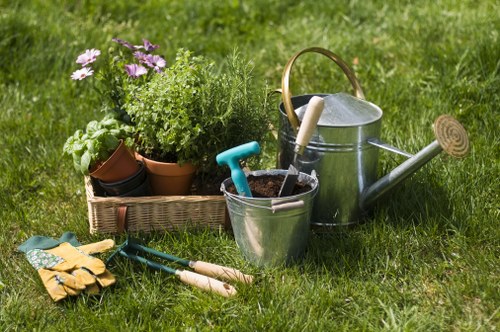 Ethical landscaping supply chain and worker protection concept